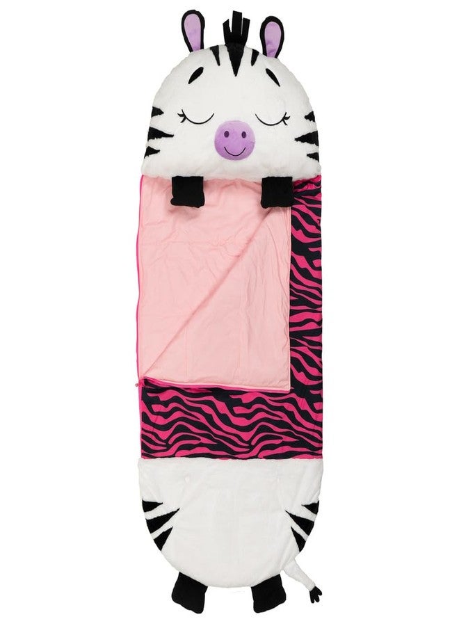 Happy Nappers Pillow & Sleepy Sack Zinnia Zebra- Comfy, Cozy, Compact, Super Soft, Warm, All Season, Sleeping Bag with Pillow- Medium 54” x 20” - Image 3